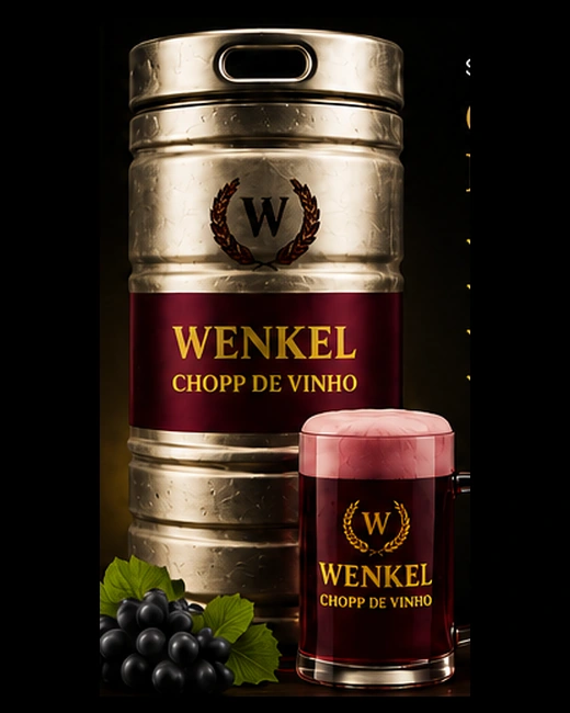 Barril e caneca do Chopp de Vinho Wenkel